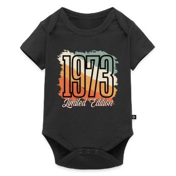 1973 Année de naissance Anniversaire Année de construction Vintage Rétro - Body à manches courtes Premium Bébé - noir - Devant