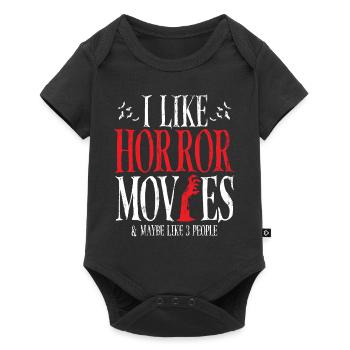 J’aime les films d’horreur et peut-être comme 3 personnes - Body à manches courtes Premium Bébé - noir - Devant