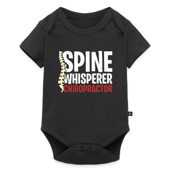 Chiropractic Spine Whisperer Massage Chiropractor - Baby Premium Kurzarmbody - Schwarz - Vorne