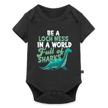 lochlochlochness geschenkidee geschenk - Baby Premium Kurzarmbody - Schwarz - Vorne