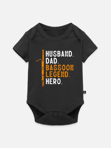 Fassoon, Oboe, Klarinette, Musiklehrer - Baby Premium Kurzarmbody - Schwarz