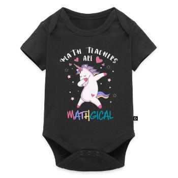 Professeur de mathématiques Licorne - Body à manches courtes Premium Bébé - noir - Devant