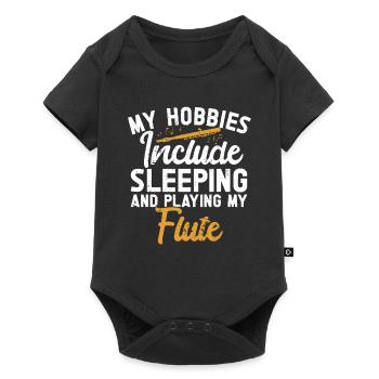 Flûte - Body à manches courtes Premium Bébé - noir - Devant