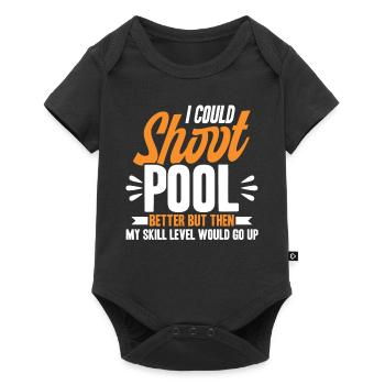 Billard Geschenkidee Billardspieler Pool Snooker - Baby Premium Kurzarmbody - Schwarz - Vorne