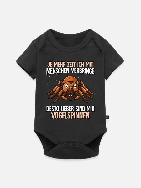 Vogelspinne - Baby Premium Kurzarmbody - Schwarz