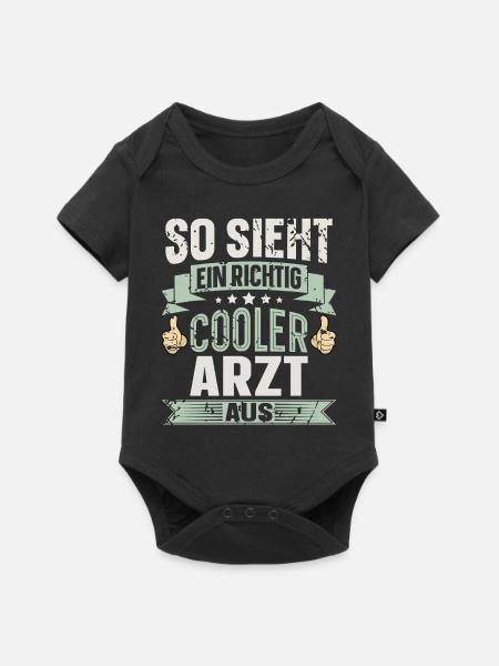 Arzt - Baby Premium Kurzarmbody - Schwarz