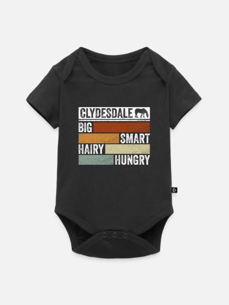 Clydesdale Zugpferd - Baby Premium Kurzarmbody - Schwarz