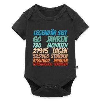 Legendär seit 60 Jahre alt 60. Geburtstag Frauen - Baby Premium Kurzarmbody - Schwarz - Vorne