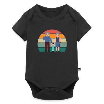Grand-père Opi Grand-père, grand-mère Grands-parents Petits-enfants Grand-mère - Body à manches courtes Premium Bébé - noir - Devant