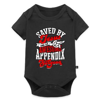 Anhang Operation Appendektomie Entfernung - Baby Premium Kurzarmbody - Schwarz - Vorne