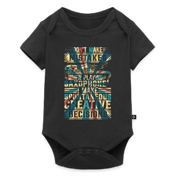 When Playing Saxophone I Make Spontaneous Creative - Baby Premium short-sleeve bodysuit - black - Front