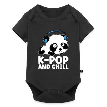 K-Pop Panda - Baby Premium short-sleeve bodysuit - black - Front
