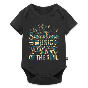 Saxophone Music Is The Voice Of The Soul Sax Music - Baby Premium short-sleeve bodysuit - black - Front