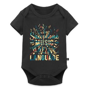 Saxophone Music Is My Love Language Saxophone Musi - Baby Premium short-sleeve bodysuit - black - Front