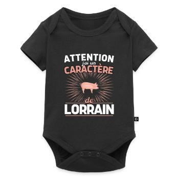 Cadeau Humour Homme Lorrain - Body à manches courtes Premium Bébé - noir - Devant