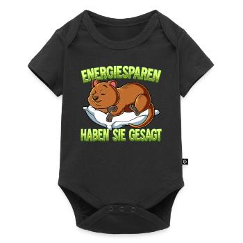 Energiesparen Haben Sie Gesagt Quokka - Baby Premium Kurzarmbody - Schwarz - Vorne