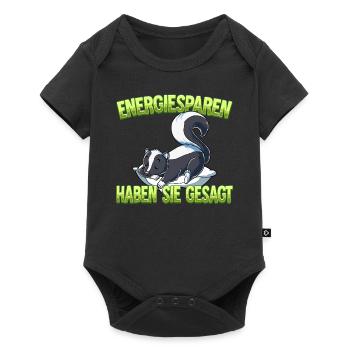 Energiesparen Haben Sie Gesagt Stinktier - Baby Premium Kurzarmbody - Schwarz - Vorne