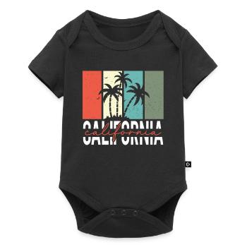 Californie Soleil d’été Palm Beach Eau - Body à manches courtes Premium Bébé - noir - Devant