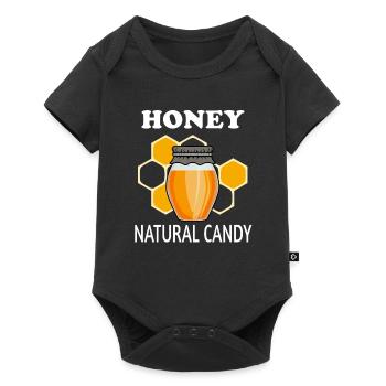 Nature Honey Ironic Saying Beekeeping Wildlife - Baby Premium short-sleeve bodysuit - black - Front