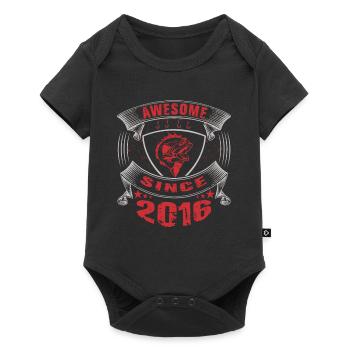Awesome since 2016. Angel, Angler's Birthday - Baby Premium short-sleeve bodysuit - black - Front