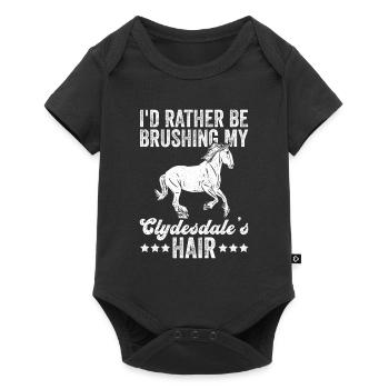 Cladesdale Zugpferd - Body à manches courtes Premium Bébé - noir - Devant