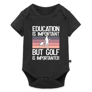 Education is important, but ballet is more important - Baby Premium short-sleeve bodysuit - black - Front
