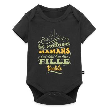 Meilleure Maman Avec Fille Bouliste - Body à manches courtes Premium Bébé - noir - Devant