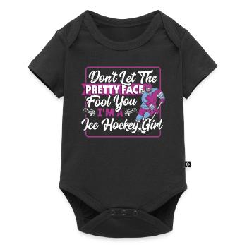 Don't Let The Pretty Face Fool You I'm A Ice - Baby Premium Kurzarmbody - Schwarz - Vorne