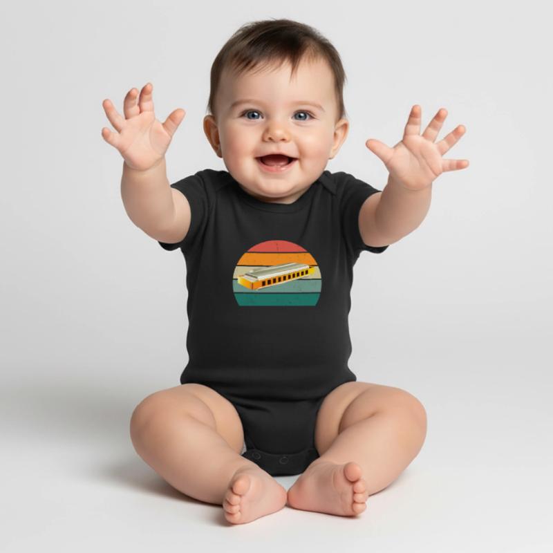 Harmonica Harmonica Player Harmonicas Baby Premium short-sleeve bodysuit