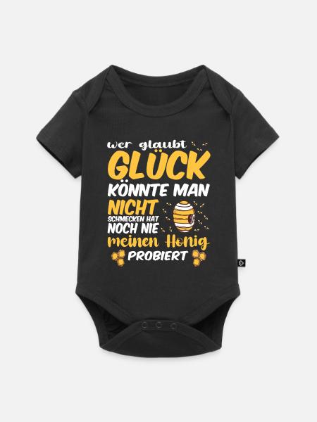 Bienenzucht und Honig - Baby Premium Kurzarmbody - Schwarz