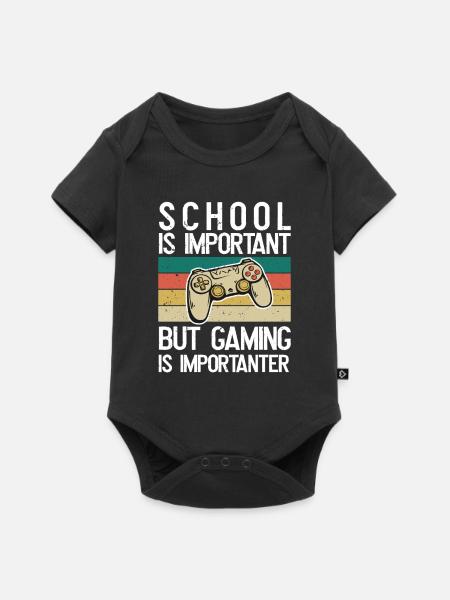 Schule Ist wichtig - Baby Premium Kurzarmbody - Schwarz