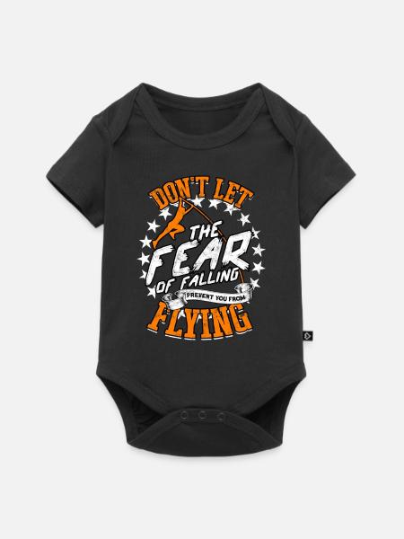 Pole Viertel und Feldstabhochsprung - Baby Premium Kurzarmbody - Schwarz