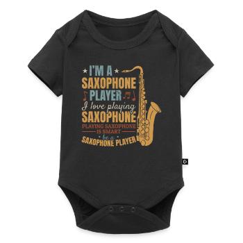 Saxophone Player Saxophonist - I'm A Saxophone Pla - Baby Premium Kurzarmbody - Schwarz - Vorne