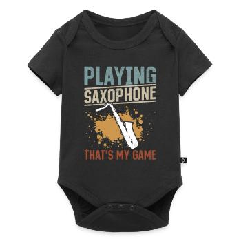 Playing Saxophone That's My Game - Saxophonist Mus - Baby Premium short-sleeve bodysuit - black - Front