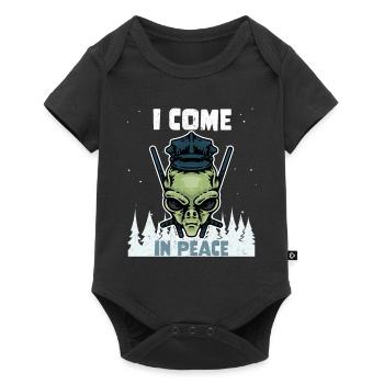 Alien Galaxy Science Space Lover I Come In Peace - Baby Premium Kurzarmbody - Schwarz - Vorne