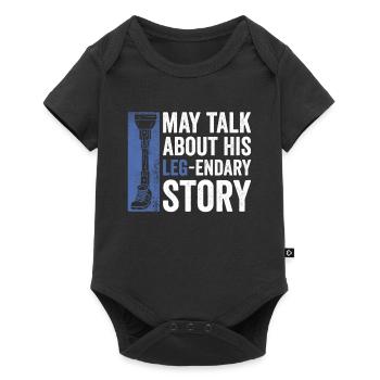 Gliedmaßen Prothese Künstliches Bein - Baby Premium short-sleeve bodysuit - black - Front