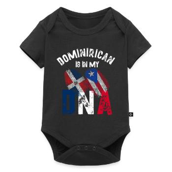 Drapeau dominicain Dessin pour un puerto dominicain - Body à manches courtes Premium Bébé - noir - Devant