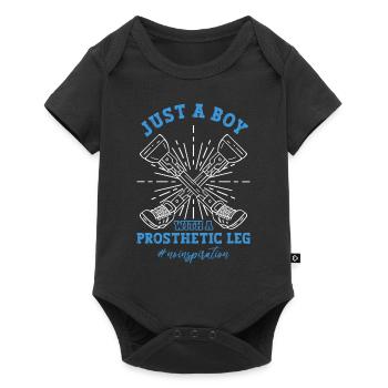 Rollstuhl Prothese Gliedmaßenamputation - Baby Premium short-sleeve bodysuit - black - Front