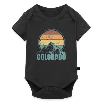 Colorado avec montagnes USA Amérique - Body à manches courtes Premium Bébé - noir - Devant