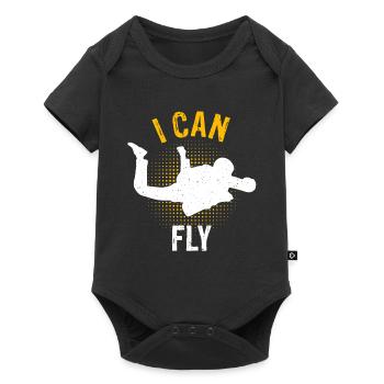 Actionsport Fallschirmsprung Flugzeug Adrenalin Sk - Baby Premium Kurzarmbody - Schwarz - Vorne