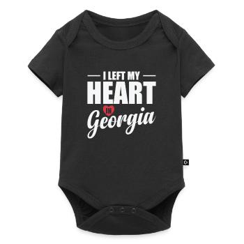 Georgia I Left my Heart in Georgia USA Amerika - Baby Premium Kurzarmbody - Schwarz - Vorne