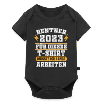 Pensionär 2023 Geschenk Pensionierung Geschenkidee - Baby Premium Kurzarmbody - Schwarz - Vorne