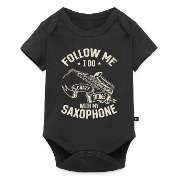 Suivez-moi je fais des choses folles avec mon saxophone - Body à manches courtes Premium Bébé - noir - Devant