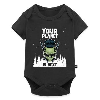 Alien Galaxy Space Lover Your Planet Is Next - Baby Premium Kurzarmbody - Schwarz - Vorne