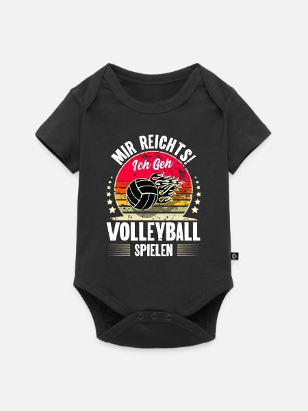 Volleyball - Baby Premium Kurzarmbody - Schwarz