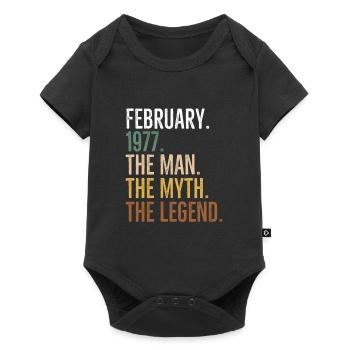 February 1977 The Man The Myth The Legend - Baby Premium short-sleeve bodysuit - black - Front