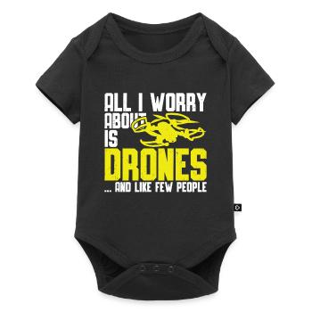 Drone - Baby Premium short-sleeve bodysuit - black - Front