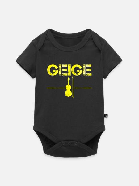 Geige - Baby Premium Kurzarmbody - Schwarz