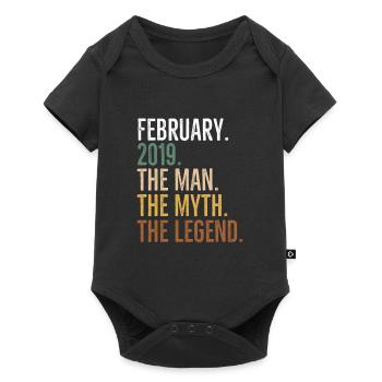 Februar 2019 Der Mann Der Mythos Die Legende - Baby Premium Kurzarmbody - Schwarz - Vorne