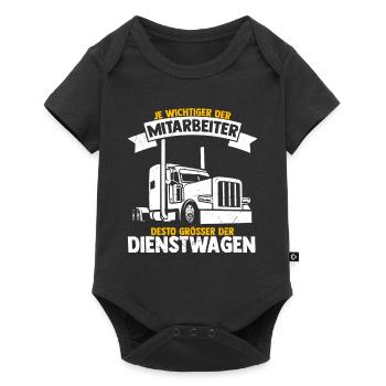 Trucker Dienstwagen Spediteur Fernfahrer Berufskra - Baby Premium Kurzarmbody - Schwarz - Vorne